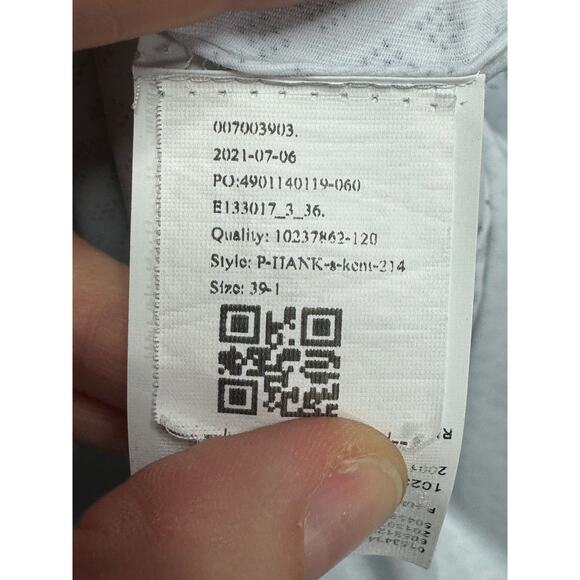 Hugo Boss Men's White Geo Print Slim Fit Performance Button Up Shirt - M - Picture 6 of 6